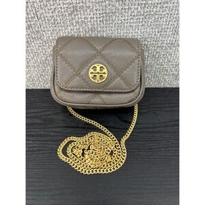 Tory Burch Willa Mirco Flap Crossbody Quilted Gold‎ VOLCANIC STONE/GREY 141069